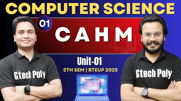 C.A.H.M | Introduction | Unit-01 P-01 | CAHM by Deepak Sir | CSE 5th Sem