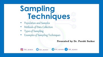 Sampling Techniques | Types of Sampling | Random and Non-Random Samplings | Methods of Sampling