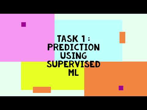 Prediction-using-Supervised-ML || The Sparks Foundation || TASK 1
