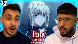 CASTER TOOK SABER!! | Fate/stay night: Unlimited Blade Works Episode 12 REACTION