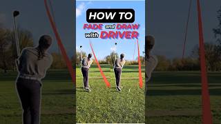HOW TO FADE and DRAW with DRIVER #golf #golfswing #driverswing