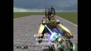 Gmod how to make a bathtub car
