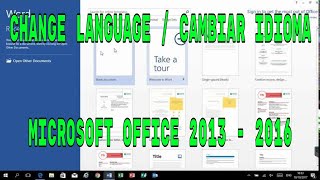 Microsoft Office 2013/2016 Changing language to Español others