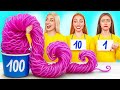 100 Katmanlar Gida Mücadelesi | Komik Yemek Zorlukları Super Hyper DO