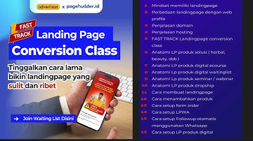 Privew kelas landingpage conversion class advertisan x pagebuilder