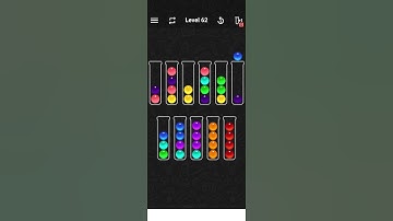 Ball sort color water puzzle level 62