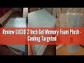 Review LUCID 2 Inch Gel Memory Foam Plush - Cooling Targeted Convoluted Comfort Zones Mattress Toppe