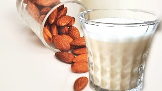 كيف تصنع حليب اللوز بنفسك صحي خال من اللاكتوز (حليب اللوز) healthy and delicious almond milk