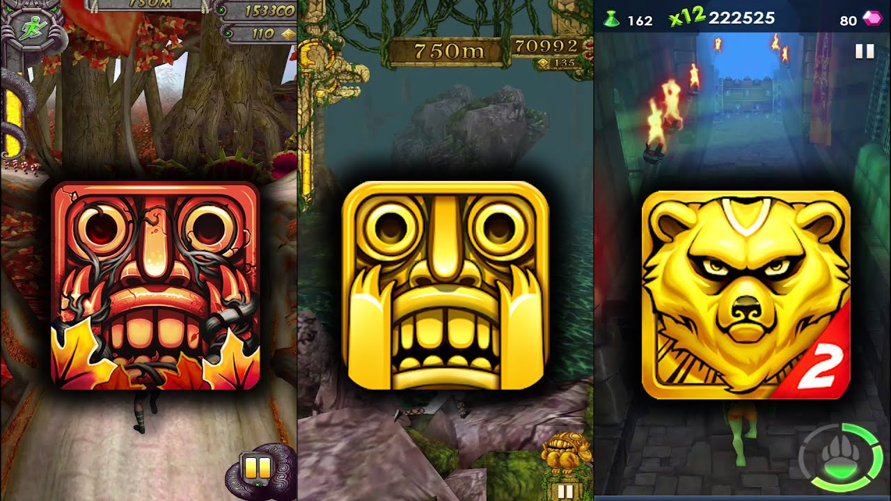 Temple Run 2 Jungle Fall Vs Temple Run Vs Spirit Run 2 - Temple Zombie ...