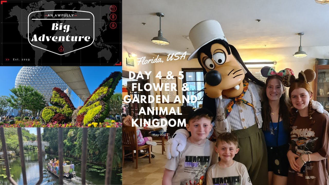 May 22 Day 4 & 5 EPCOT Flower & Garden Festival & dining at Tuskers House in Animal Kingdom in 2022
