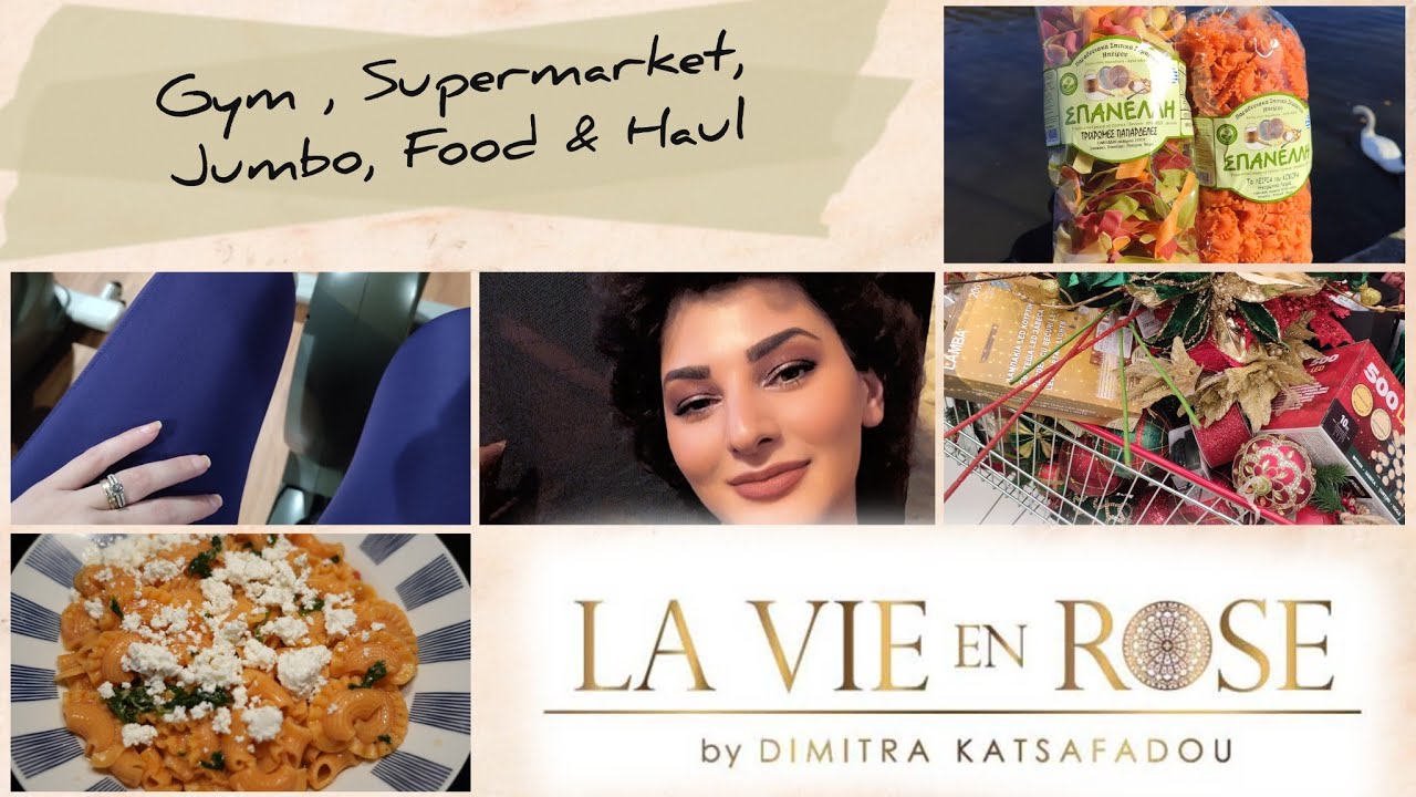Vlog| Gym 🏋️Supermarket 🛒Jumbo 🛍️ Food 🍝 Haul 🎗️La Vie En Rose🎗️#gym #supermarket #vlog #jumbo #food