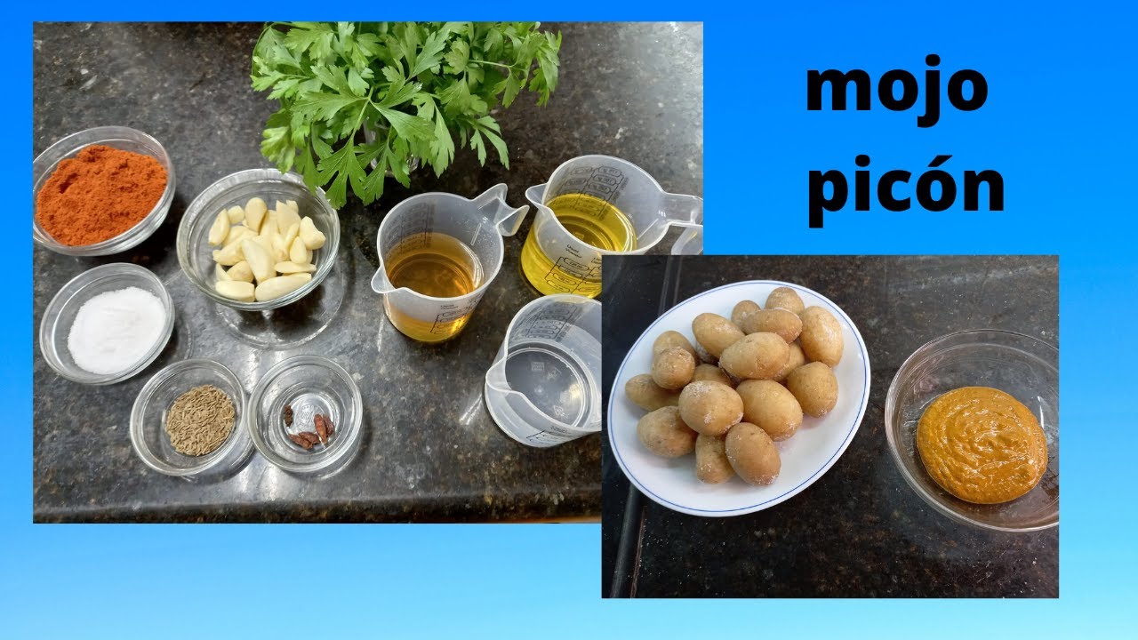 🥣MOJO PICON🥔 y PAPAS ARRUGADAS