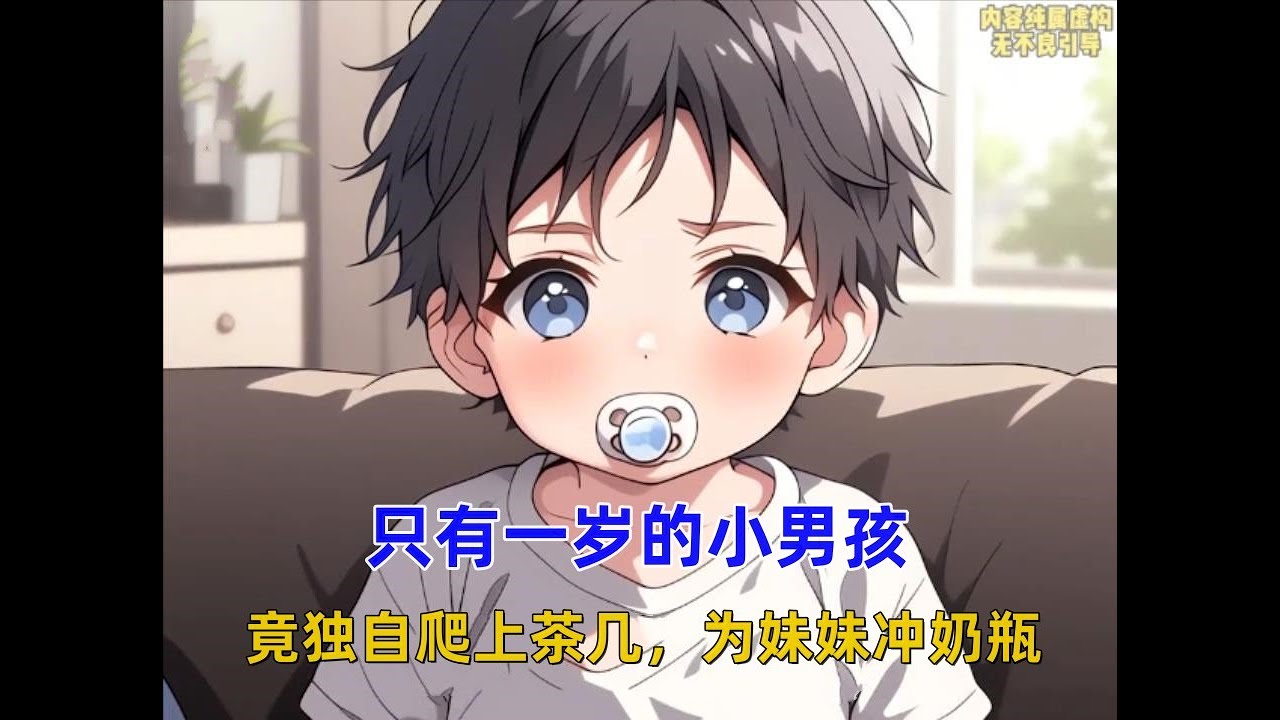 《满级幼崽》眼前这个只有一岁的小男孩，因为嫌弃龙凤胎妹妹哭的太大声，竟独自爬上茶几，抱着奶粉一勺一勺放入奶瓶，冲好奶瓶爬回妹妹旁边！！#漫画推荐 #漫画