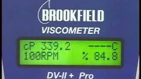 Choosing a Brookfield Viscometer Spindle and Speed