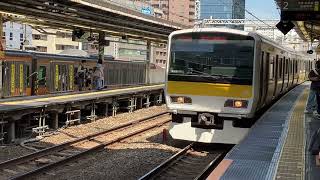 (黄色い元山手線)JR東日本中央総武線E231系500番台ミツA531編成三鷹JB01行⇔JB１７水道橋駅到着！