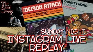 Demon Attack, Donkey Kong Atari 800 Instagram LIVE Replay | The Atari Creep