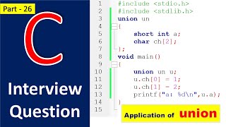 26 C Interview Question of union