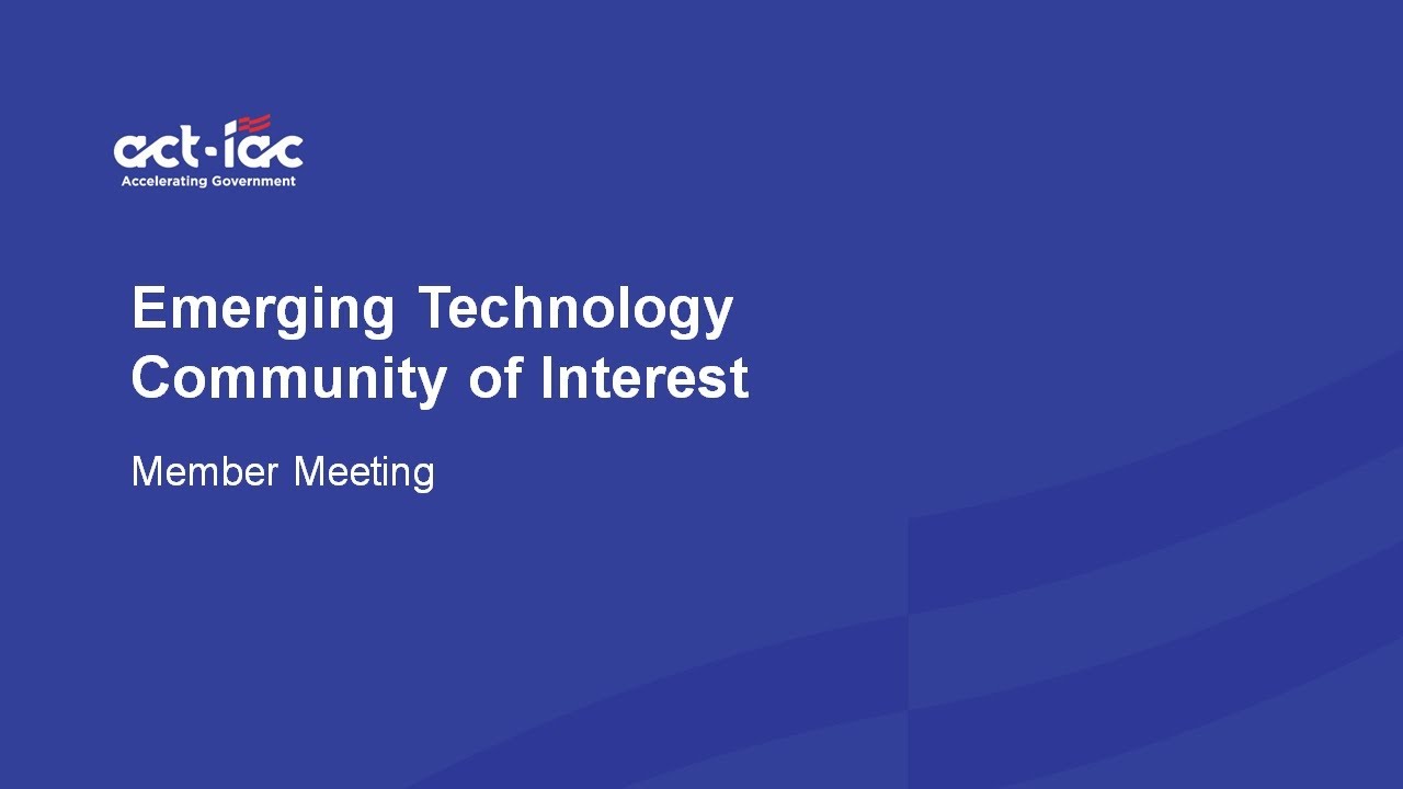 ACT-IAC Emerging Technology COI August 2023 (DevSecOps) 
