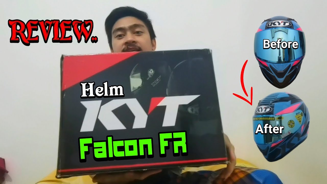 Review Helm KYT Falcon Fr Murah, Fitur Lengkap + Pasang Stiker 2022