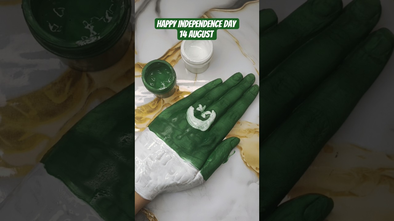 Pakistan flag hand painting | Pakistan day painting for beginners 