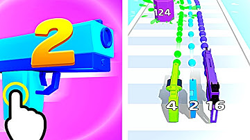Merge Gun Run - Merge Weapon Gun Shoot Run - All Levels iOS Android GamePlay