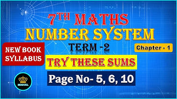 7th Maths Term 2 Chapter-1 Number System Try These Sums Page No 5,6,10 | TN 7th Maths Try These Sums