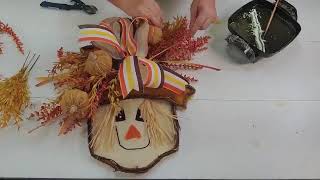DIY Fall Scarecrow Door Hanger