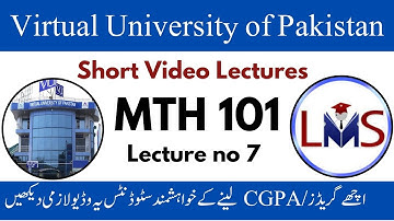 MTH 101 Lecture 7 || MTH 101 Short Lecture 7 || MTH101 Calculus And Analytical Geometry