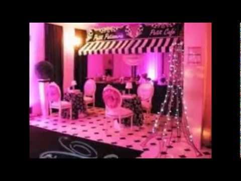 15 aÃos temÃtica: parÃs youtube Como decorar centros de mesa con torres ifel para quinceaños