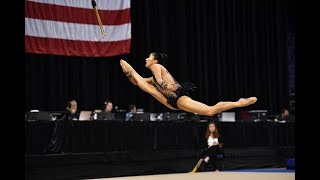 18-year-old Elena Shinohara Clubs at US National Championships 2018 新体操全米選手権