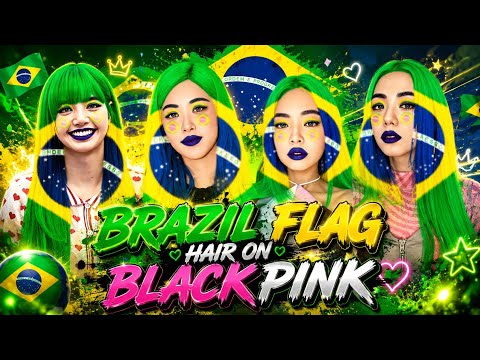 Brazil flag 🇧🇷 Hair On Blackpink #blackpinkedit #IbisPaint #new #shorts #viralvideo #trending #jisoo