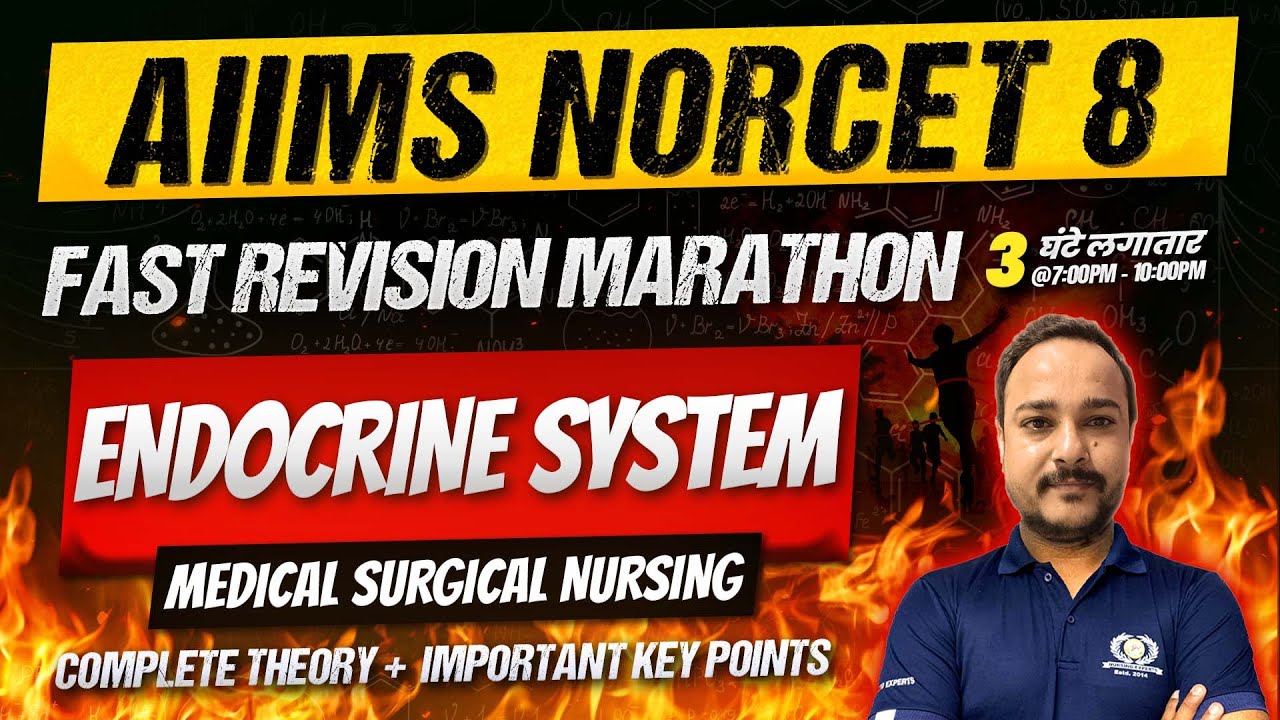 AIIMS NORCET 8 Marathon | Endocrine System: Gland, Hormones, Drugs (MSN) |RRB Nursing Superintendent