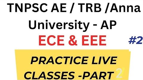 2.PRACTICE live session - part 2 @Signals&systems #trb#tnpscae#eee#ece #liveclasses#annauniversityAP