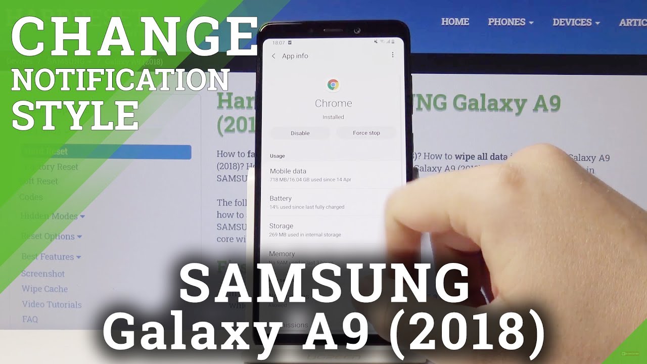 How to Manage Notifications in SAMSUNG Galaxy A9 2018 – Notification Settings