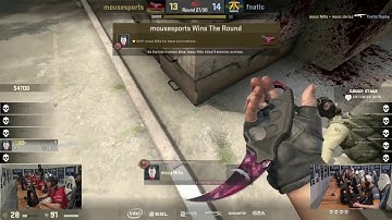 NiKo 1v3 clutch quad kill on dust2 - fnatic vs mousesports CS:GO IEM Katowice 2016