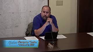 Hudson Finance Committee October 2, 2017