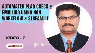 Automated Plag checking & Emailing using n8n Workflow & Streamlit | N8N Workflow | SNS Institutions