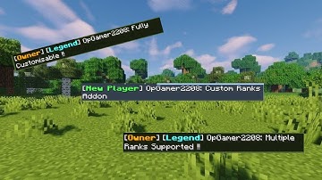 Custom Chat Ranks Addon Minecraft Bedrock/MCPE 1.21+