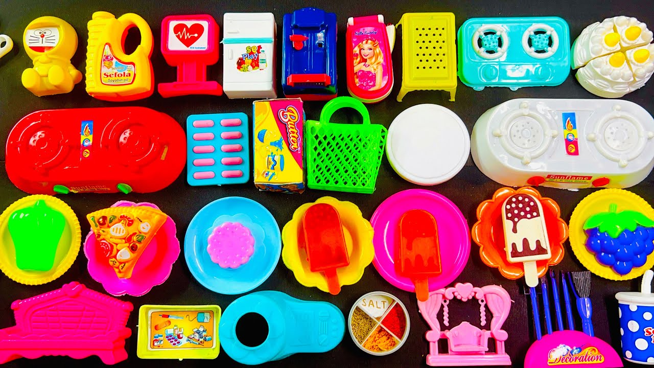 Hello Kitty kitchen playset l Miniature Cooking set l doctor set l beauty set l asmr toys sound 