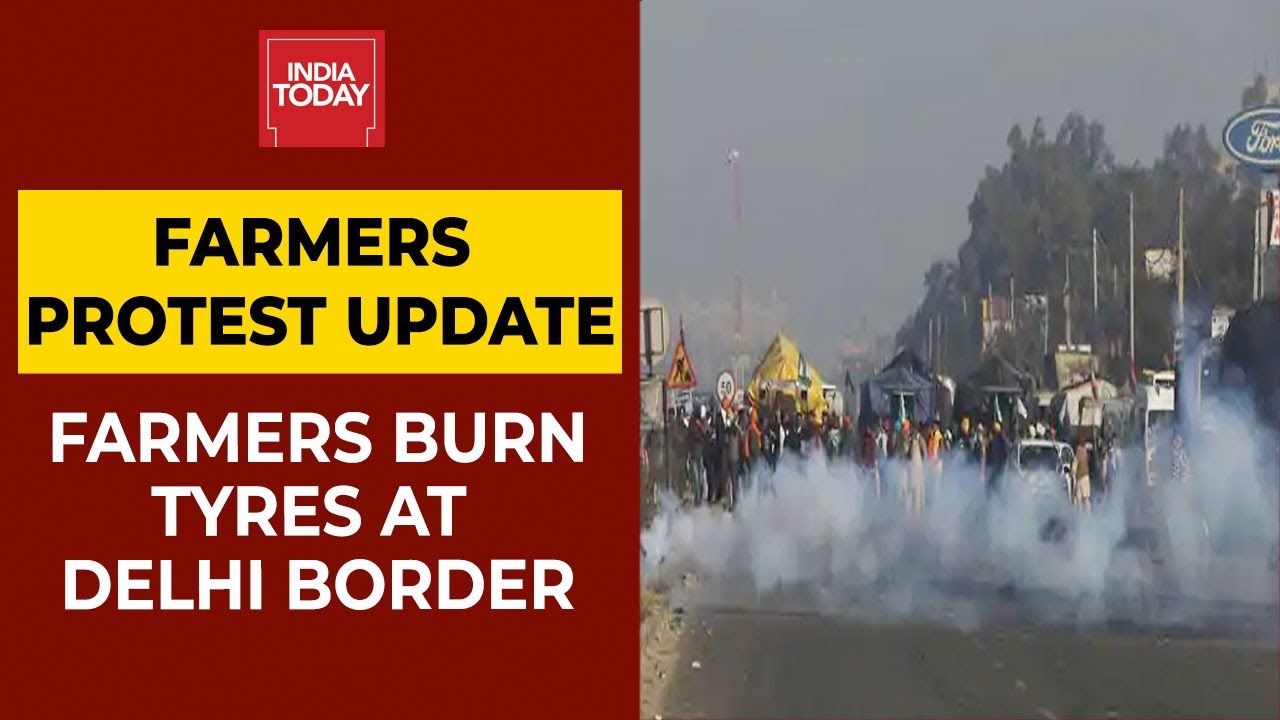 Framers Protest Live Updates: Farmers Burn Tyres At Delhi Border, Demand To Protest At Jantar Mantar