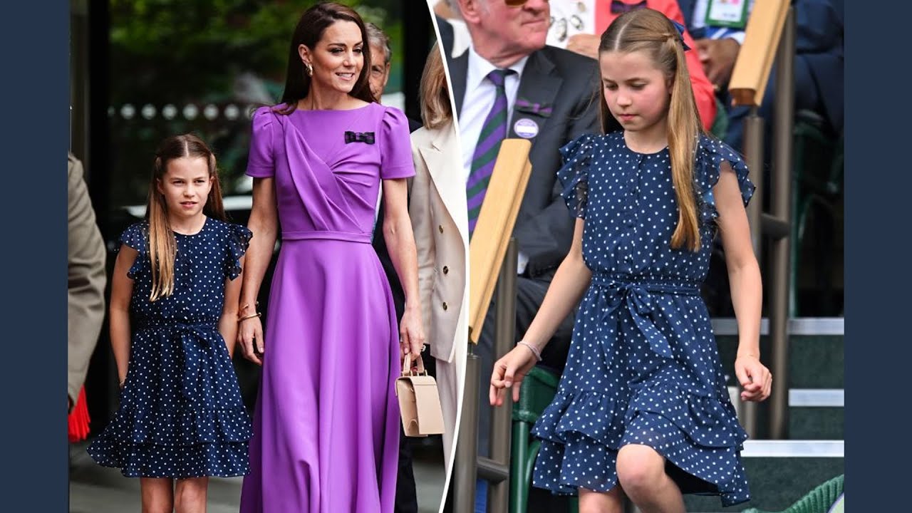 Princess Charlotte, 9, wears cute polka dot dress to Wimbledon with mom