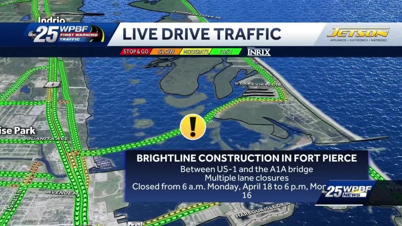 Brightline Construction Project: North Causeway Bridge in Fort Pierce