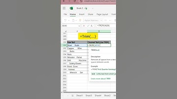 Excel Trim formula explain in 19 seconds#excel #exceltips #exceltipsandtricks