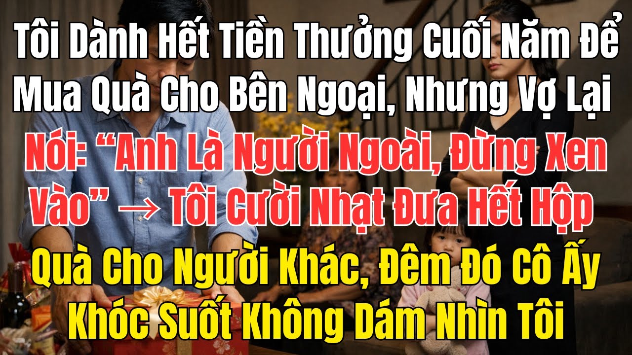 Tôi Dành Hết Tiền Thưởng Cho Bên Ngoại, Nhưng Vợ Bảo: 
