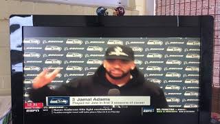 Jamal Adams’ post-game joy about playoffs w\/ Seahawks; “God is good” (Jay Harris “...all the time”)