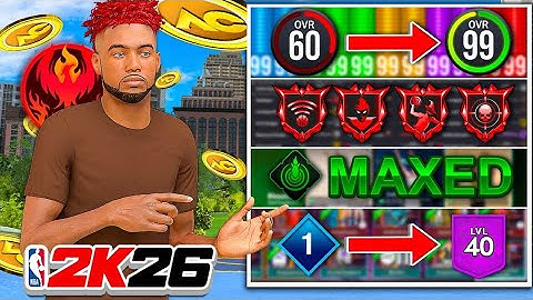 FASTEST WAY TO 99 OVR, MAX BADGES, MAX BUILD SPECIALIZATION, LVL 40 & REBIRTH in 1 DAY on NBA 2K26!