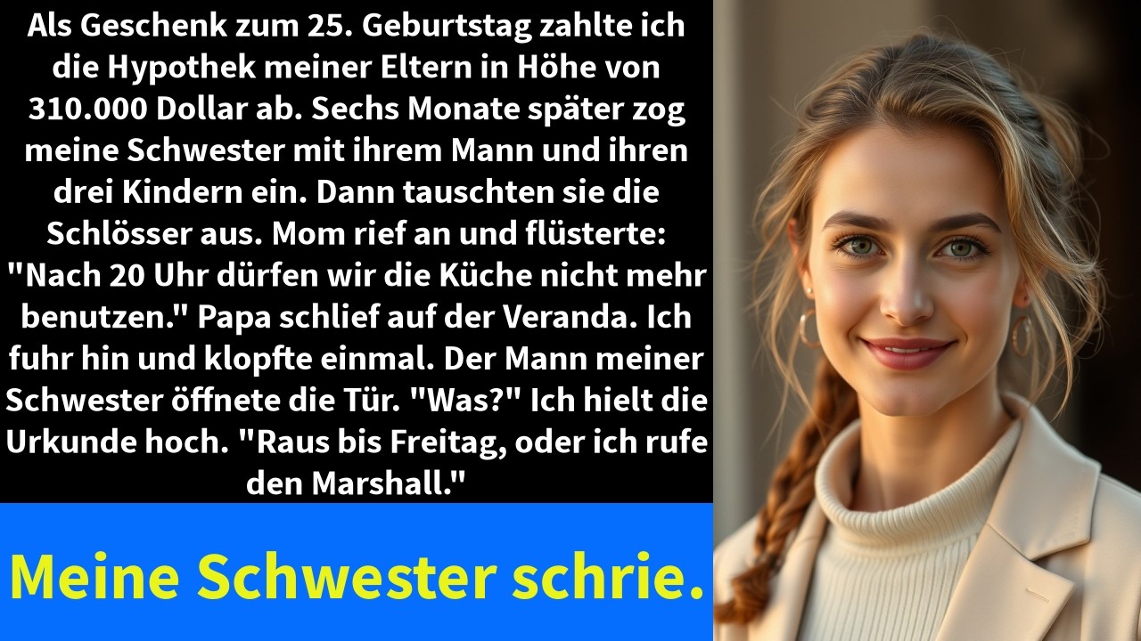 Ich zahlte die 310.000-Dollar-Hypothek meiner Eltern ab – dann wechselte meine Schwester Schlösser