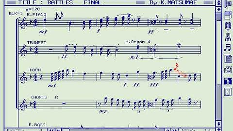 MUSIC PRO-68K - DEMO SONG - BATTLES END - K.MATSUMAE