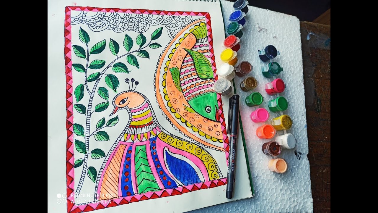 How to make easy madhubani painting YouTube