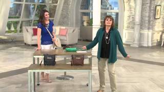 Tignanello Distressed Leather Embossed Weave RFID Crossbody with Jill Bauer
